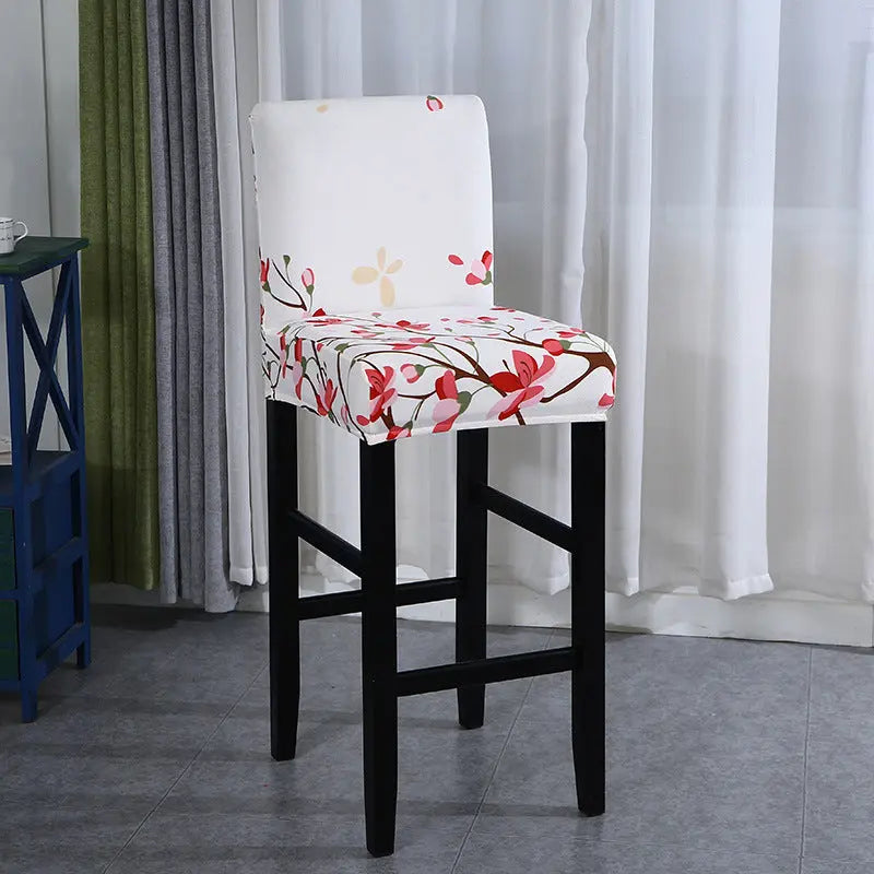 Bar Stool & High Chair Covers Stretchable Sableté Shili Peach Blossom