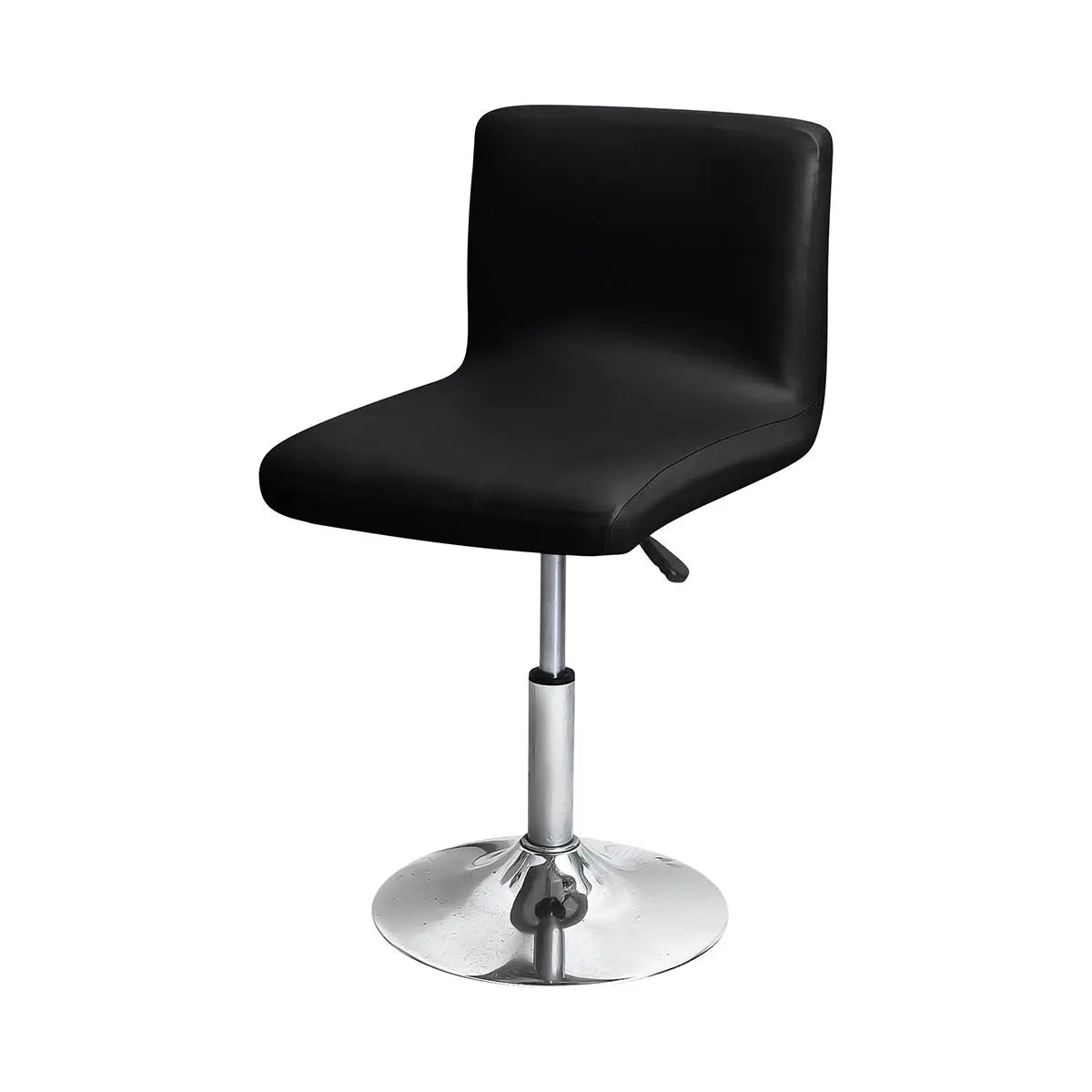 Bar Stool & High Chair Covers Waterproof Faux Leather LUCINE Black-Bar Counter Short Back