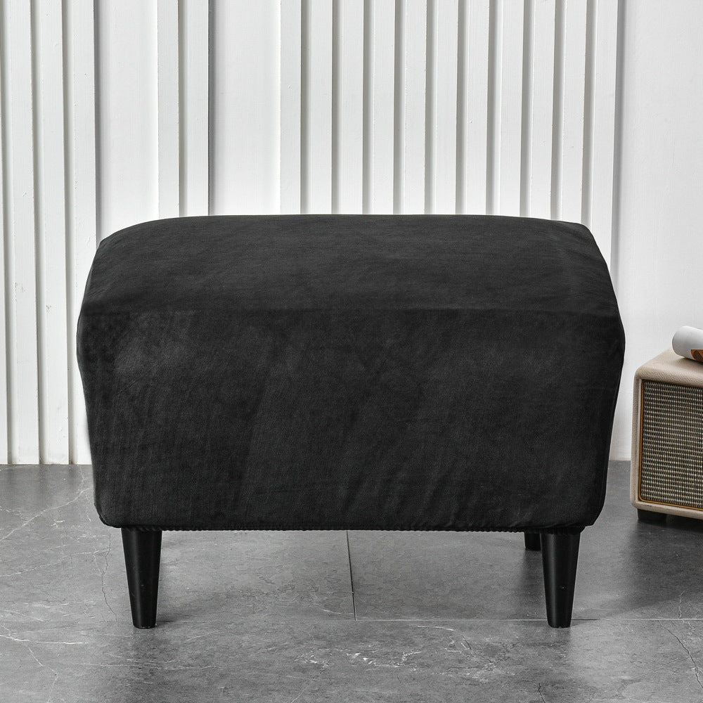 Bench Cover Plush Velvet LUCETTE Black-40x60cm