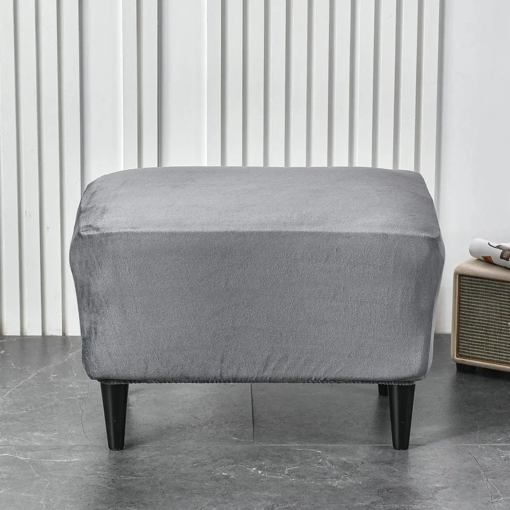 Bench Cover Plush Velvet LUCETTE Gray-40x60cm