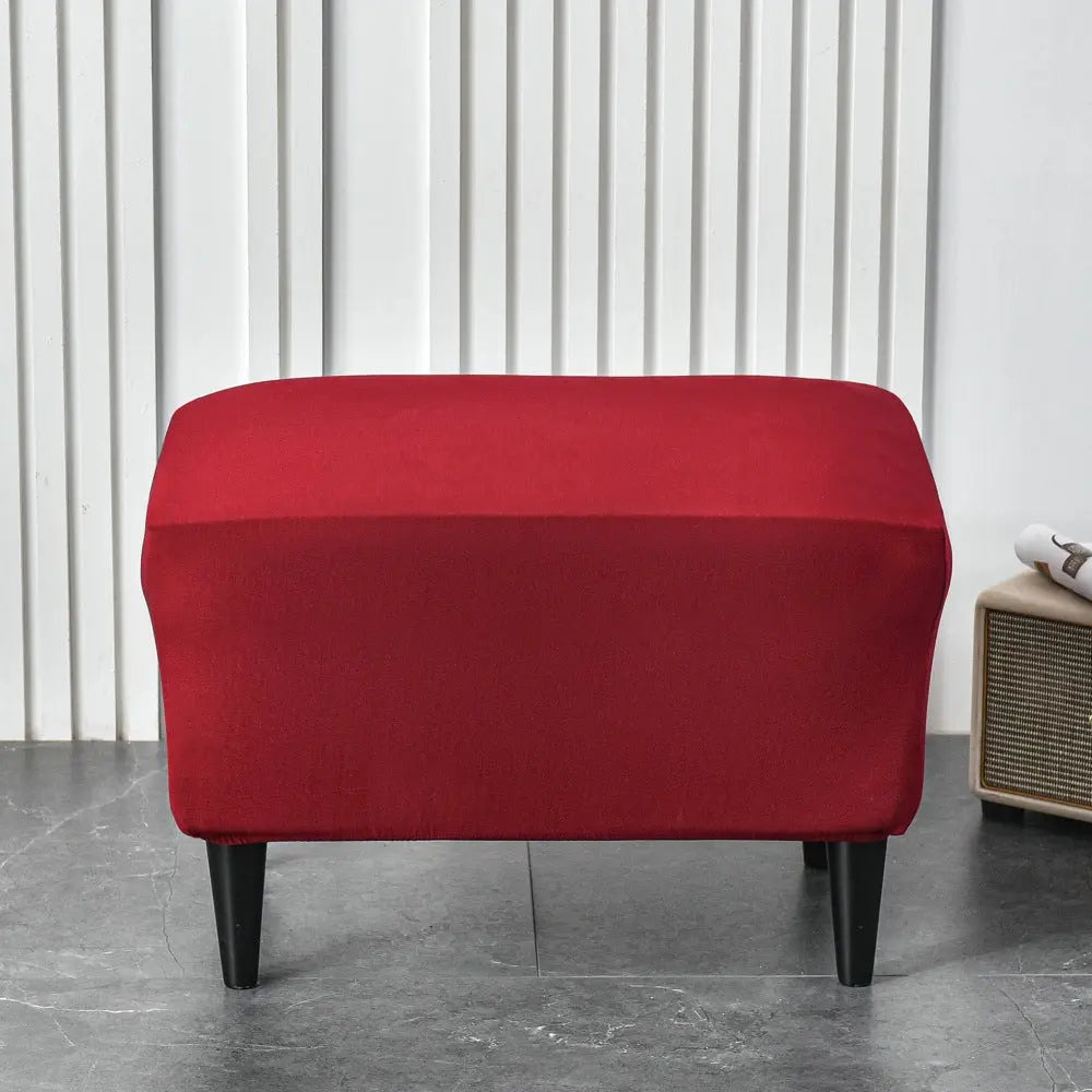Bench Cover Plush Velvet LUCETTE Wine Red-40x60cm