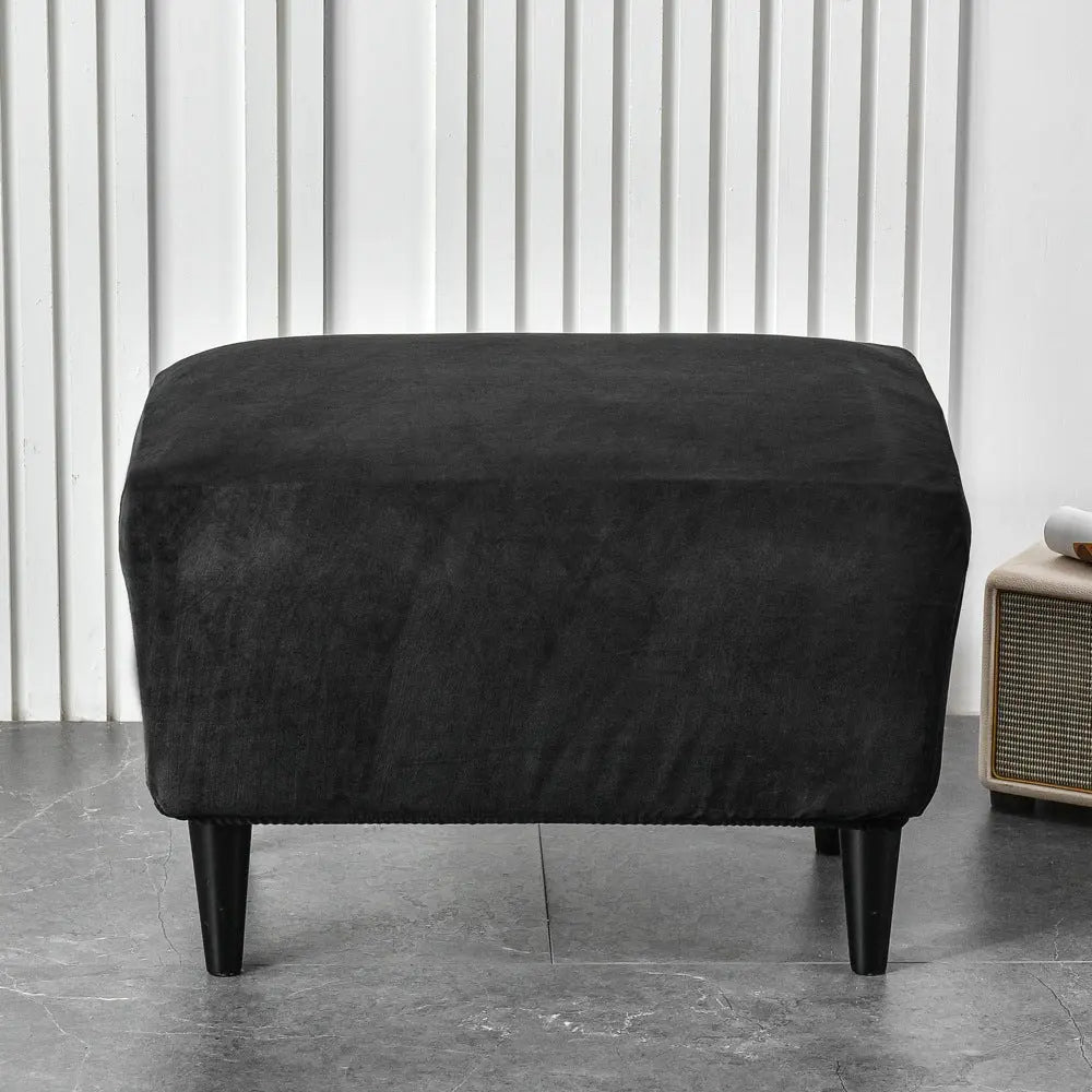 Bench Cover Plush Velvet Renée Black-40x60cm
