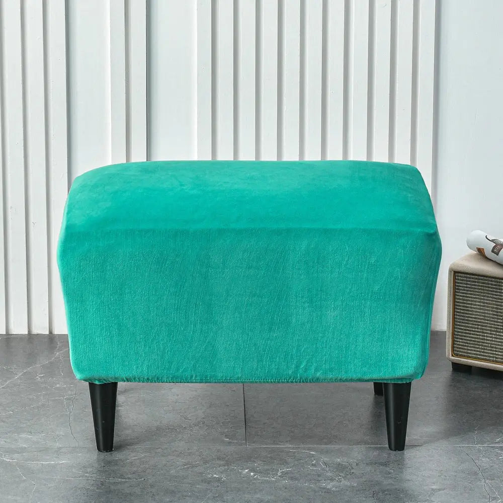Bench Cover Plush Velvet Renée Hole Blue-40x60cm