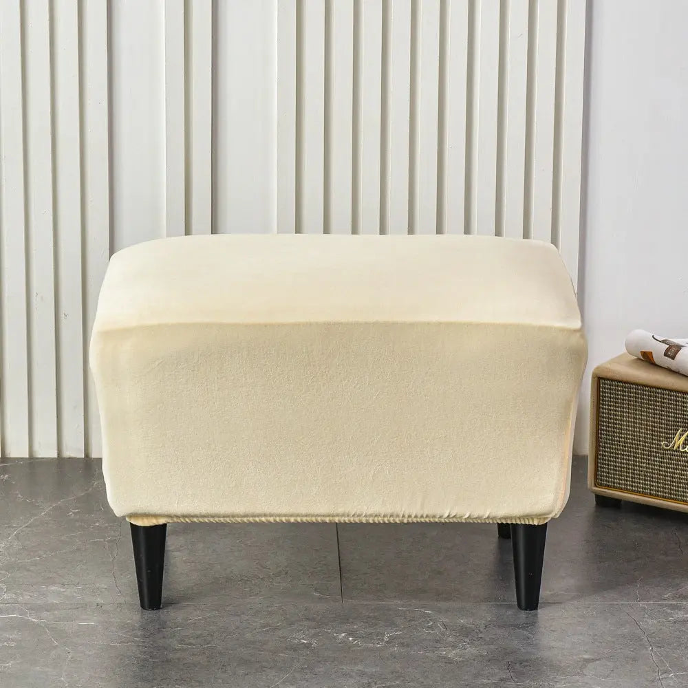 Bench Cover Plush Velvet Renée Light Beige-40x60cm