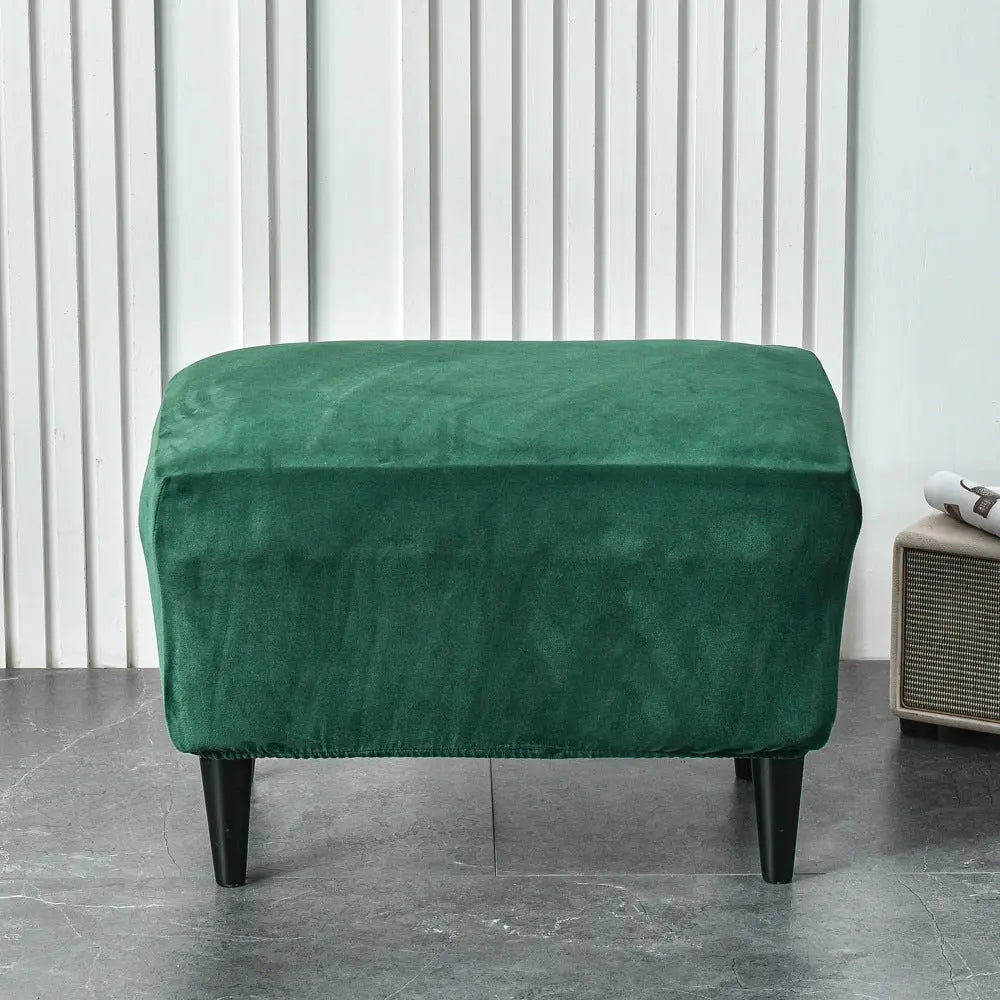 Bench Cover Plush Velvet Renée New Dark Green-40x60cm