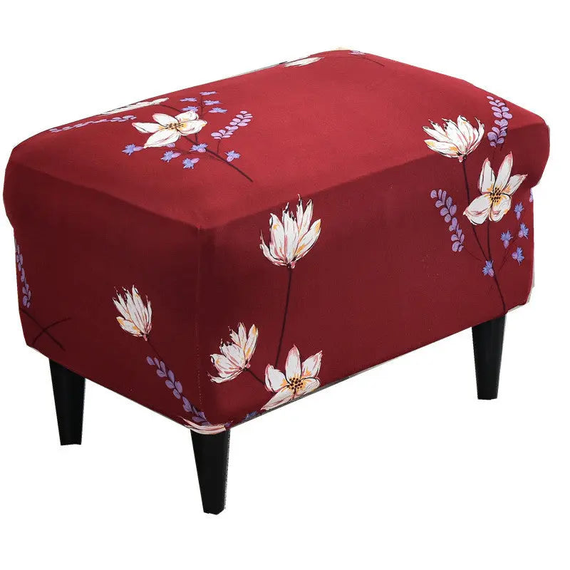 Bench Cover Stretchable Polyester NOEMIE Brilliant purples and reds