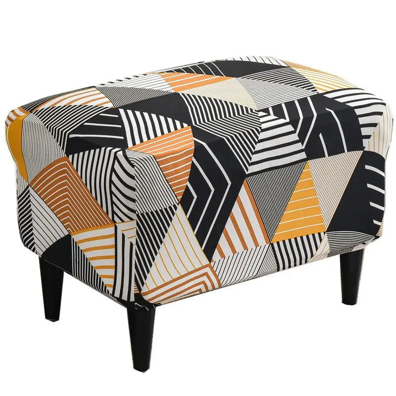 Bench Cover Stretchable Polyester NOEMIE Colorful lattice