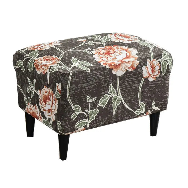 Bench Cover Stretchable Polyester NOEMIE Fullblown flowers