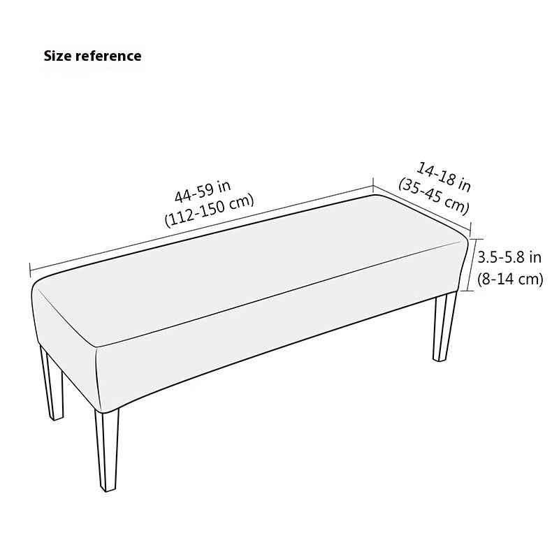 Bench Slipcover Plush Stretch Élodie