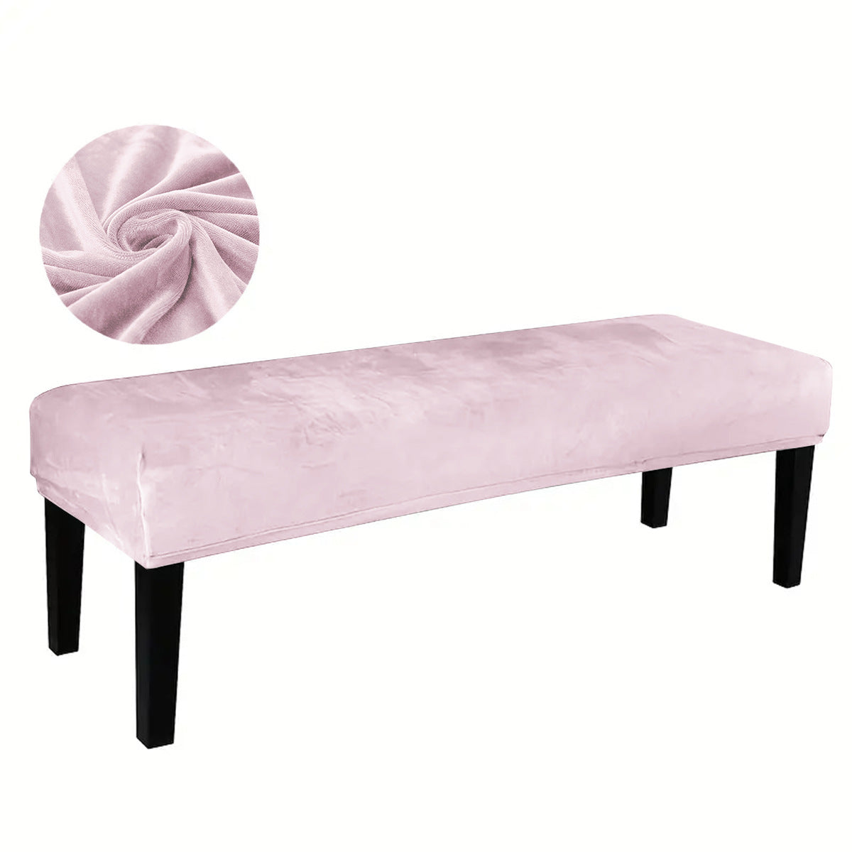 Bench Slipcover Velvet Stretchable ELODIE