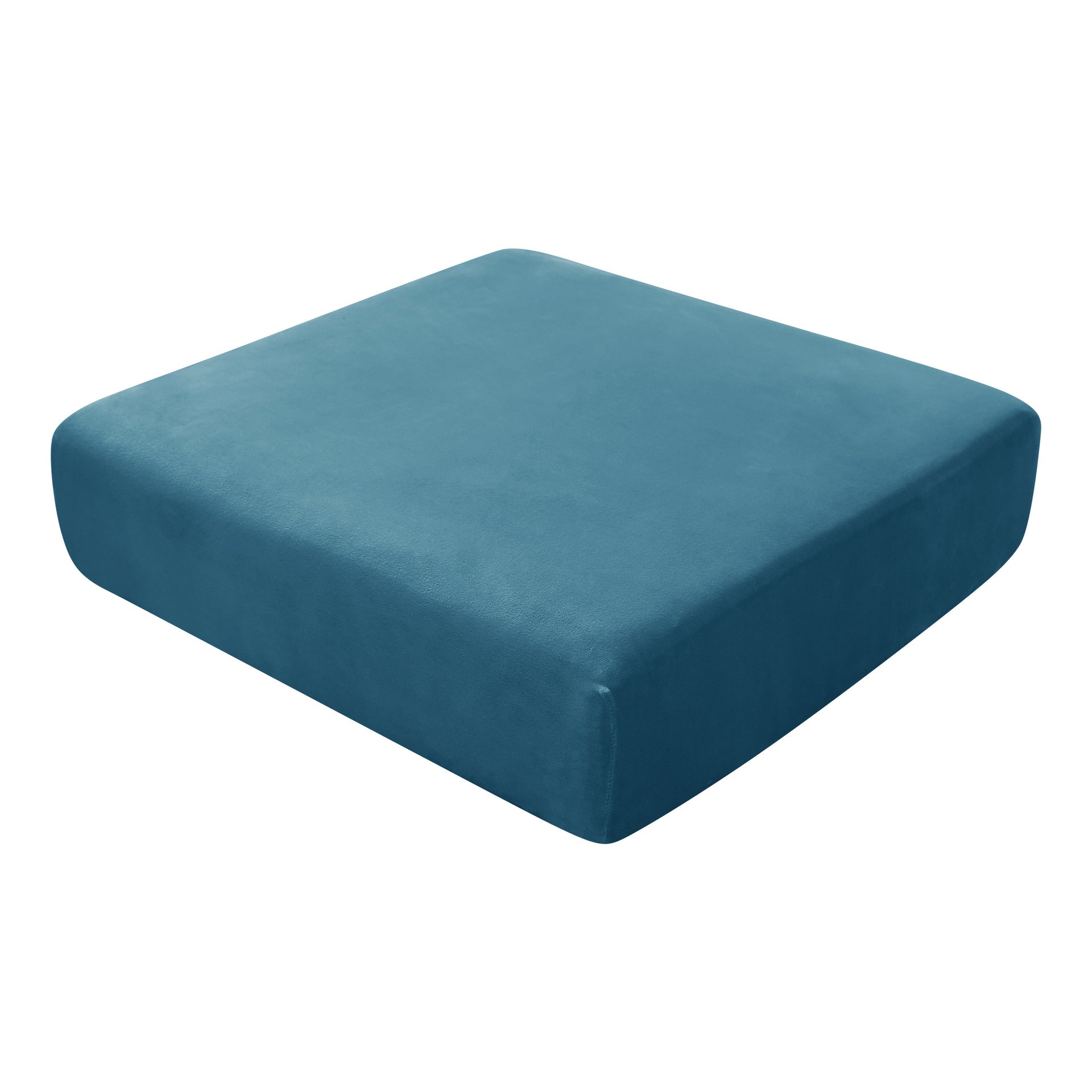 Sofa Seat Cover Velvet Stretchable Aveline 27 Peacock Blue-Double