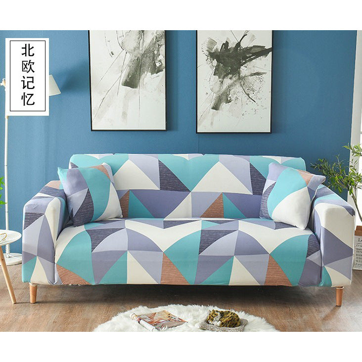 Loveseat Cover Stretch Non-Slip ELONIE Nordic Memory-235to300 Four People