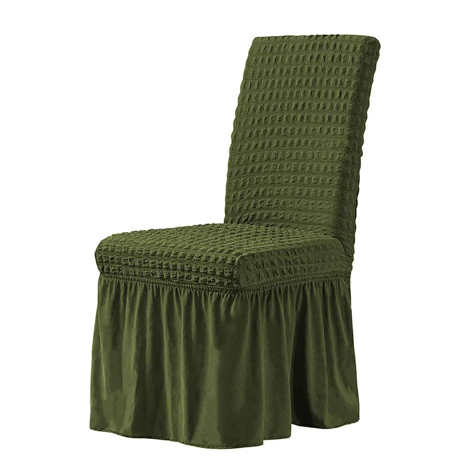 Chair Covers Seersucker Stretch Lioren Green