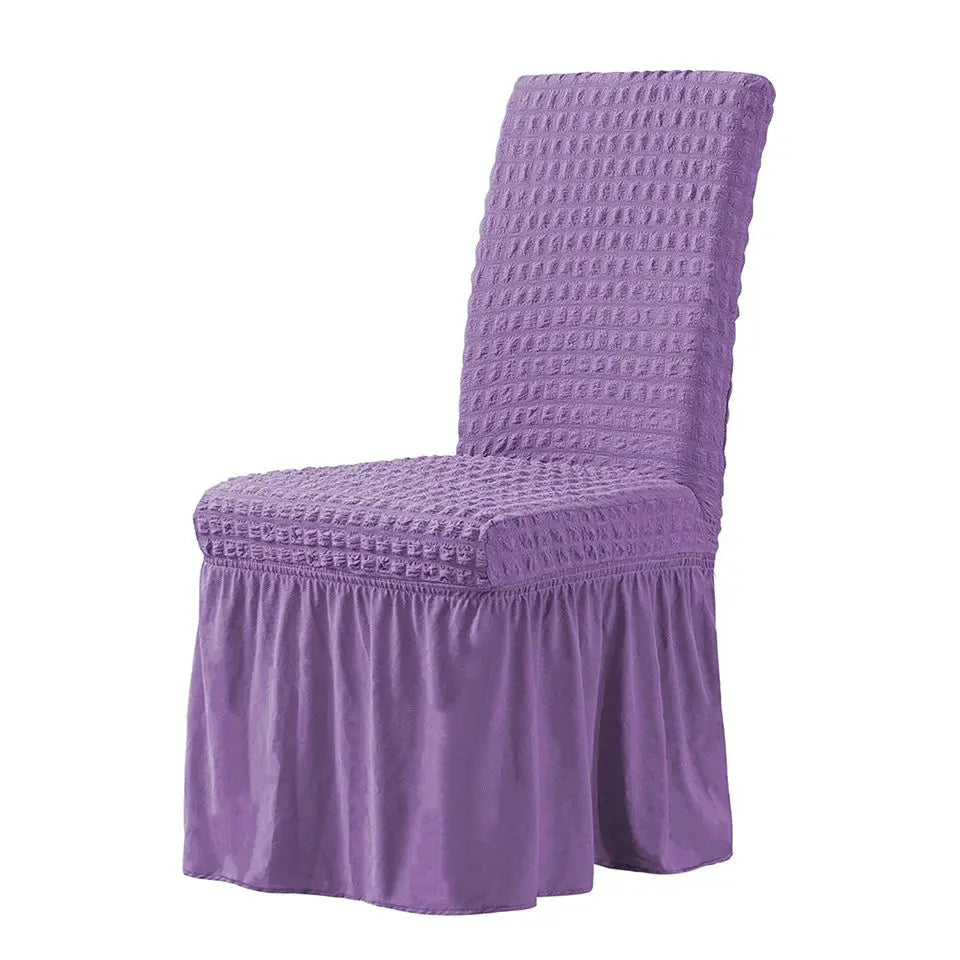 Chair Covers Seersucker Stretch Lioren Purple