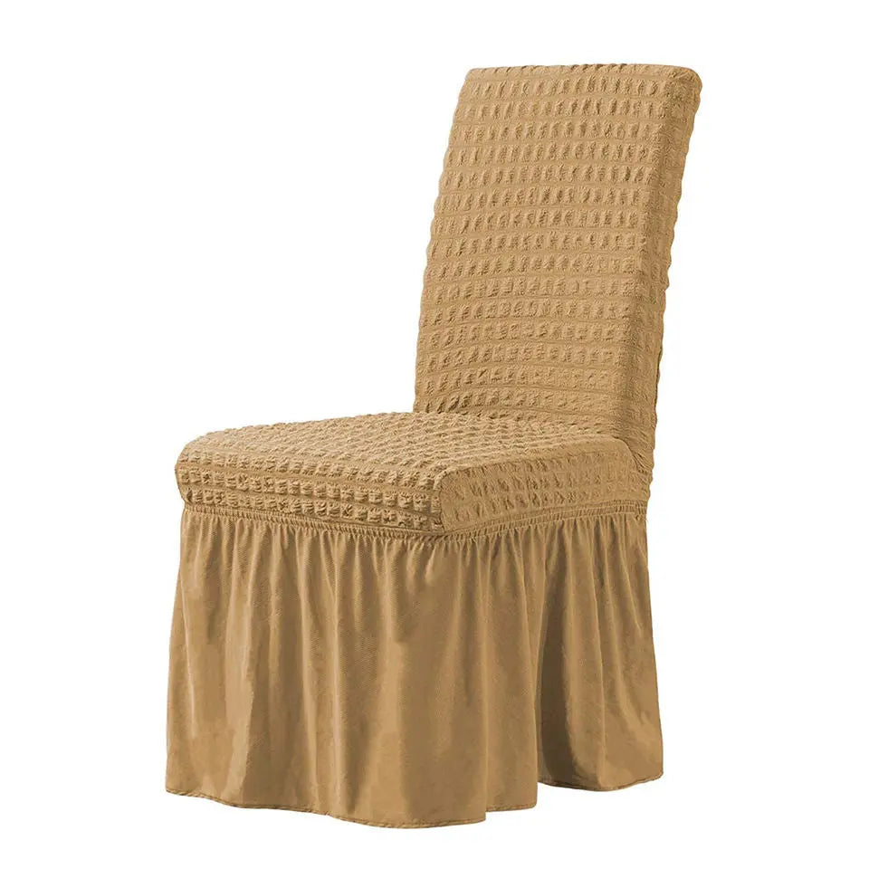 Chair & Seat Covers Seersucker Stretchable Lioré Yellow