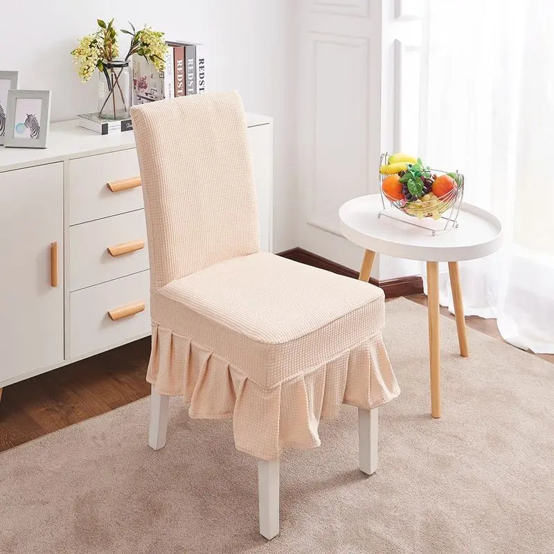 Chair & Seat Covers Stretchable Thickened LUMIÈRE Cream color
