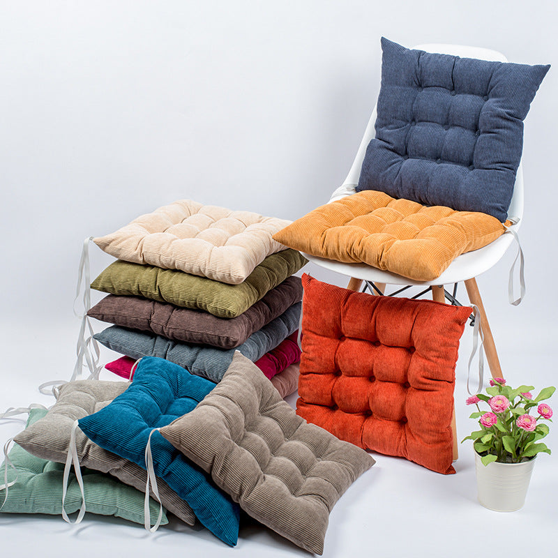 Chair Seat Cushion Covers Cozy Corduroy LUNETTE Color mixing-40x40CM