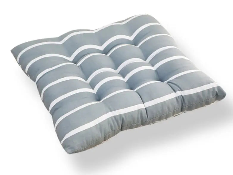 Chair Seat Cushion Covers Cozy Grid LUMINA Grey