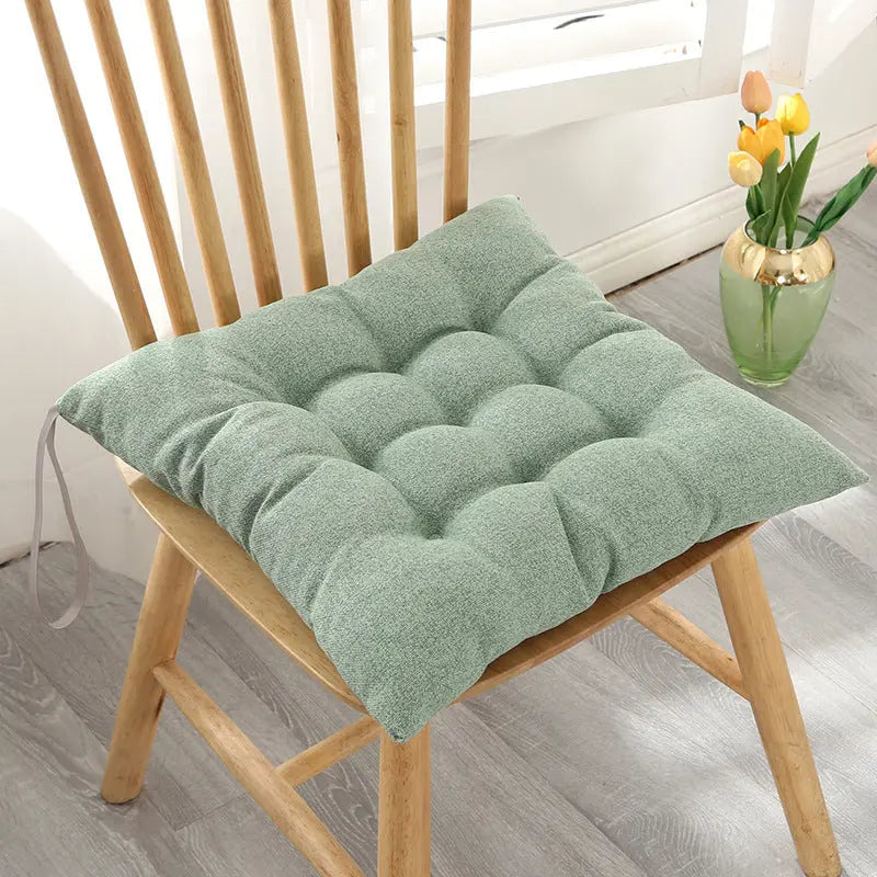 Chair Seat Cushion Covers Cozy Polyester LUMIELA Pea Green-40x40x7cm