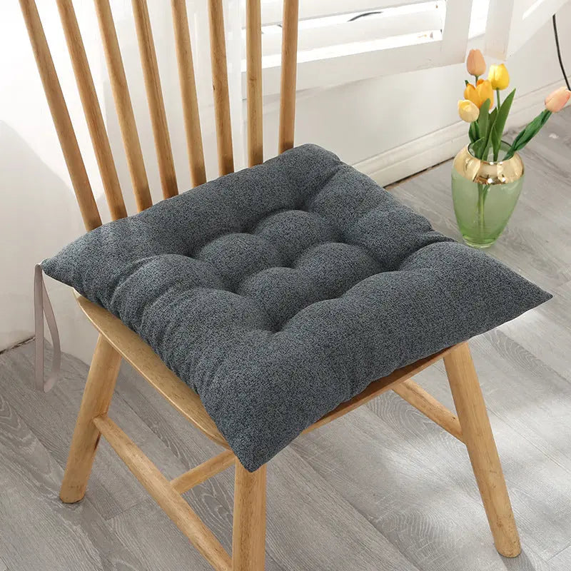 Chair Seat Cushion Covers Cozy Polyester LUMIELA Smoky Gray-40x40x7cm