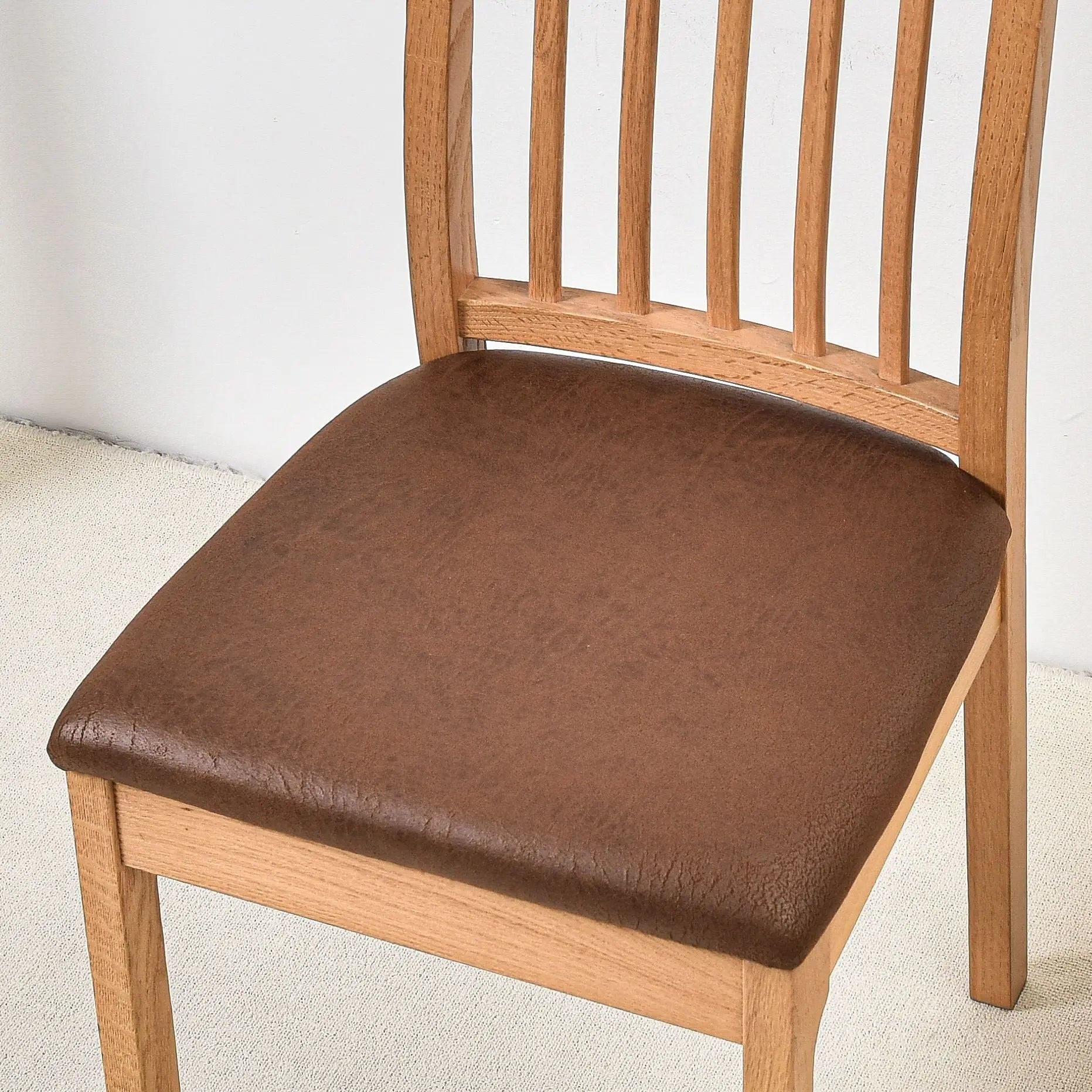Chair Seat Cushion Covers Non-Slip Geometric LUMIERA Brown-Universal Square Pad Sets