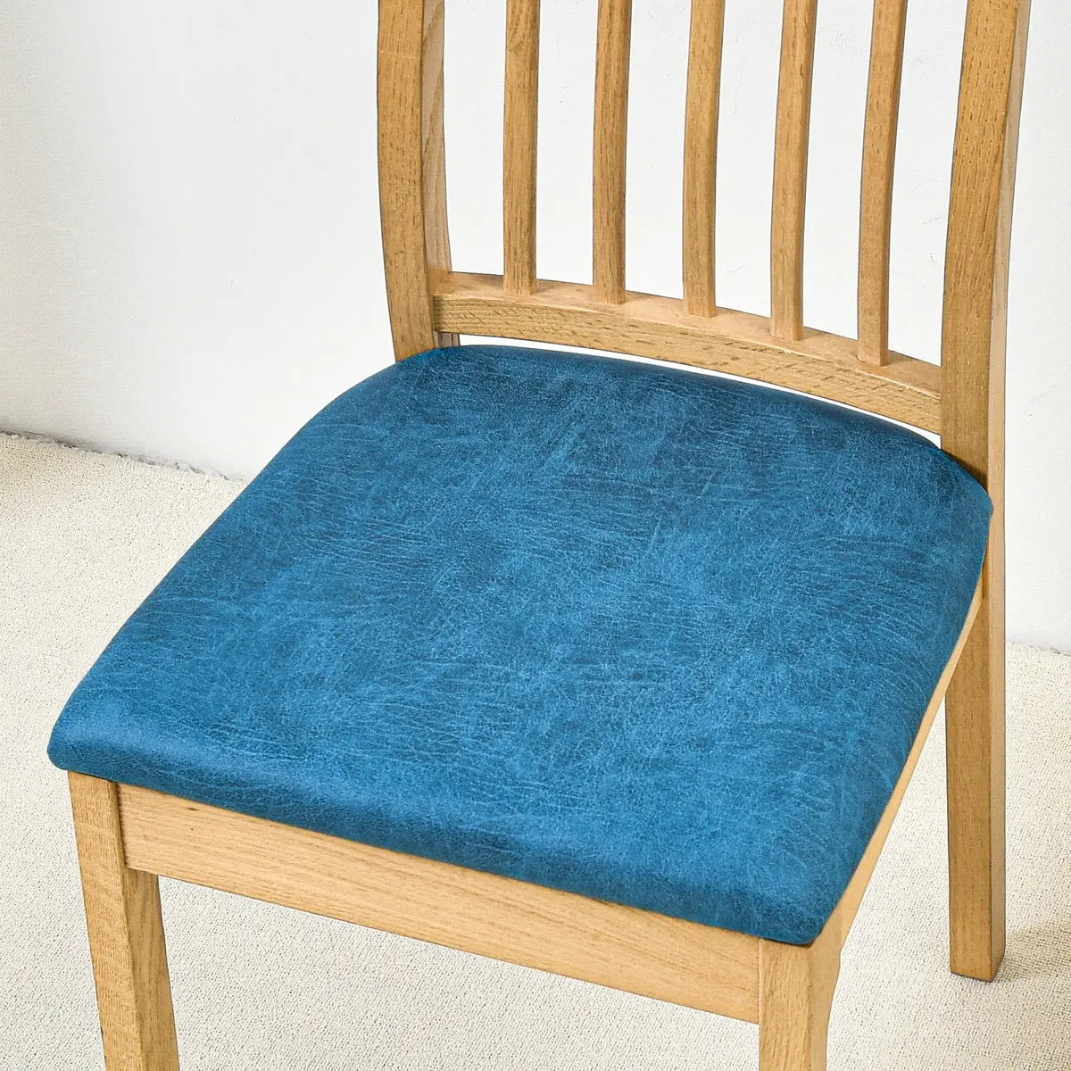 Chair Seat Cushion Covers Non-Slip Geometric LUMIERA Hole Blue-Universal Square Pad Sets