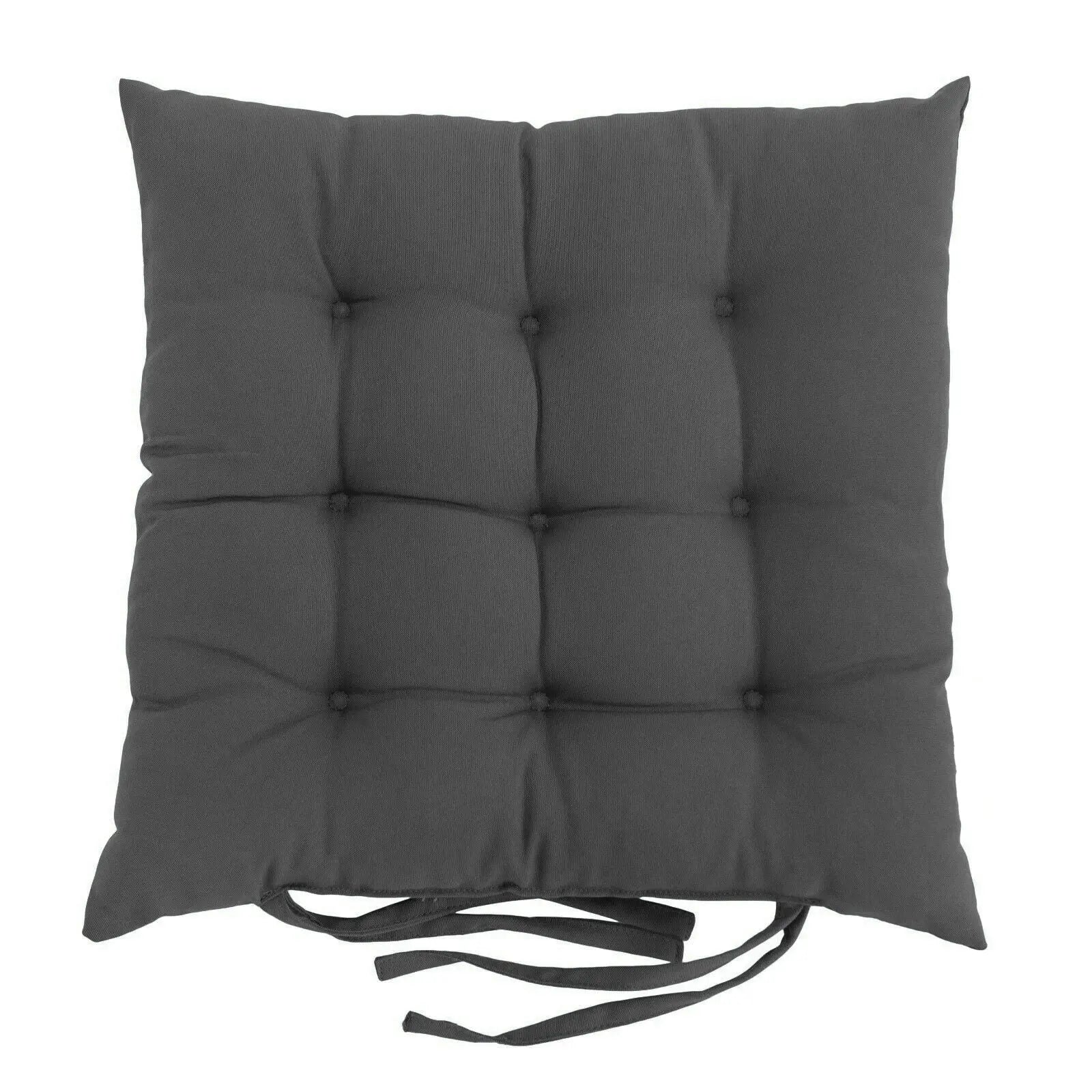 Chair Seat Cushion Covers Padded Cozy LUMINAIR Dark Grey-40x40