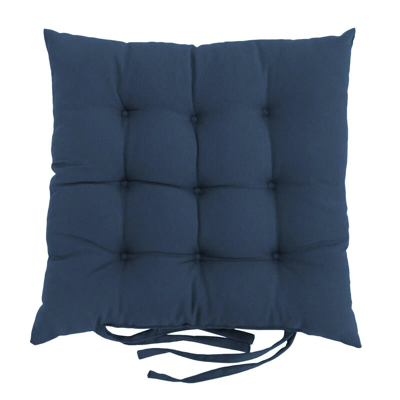 Chair Seat Cushion Covers Padded Cozy LUMINAIR Navy Blue-40x40