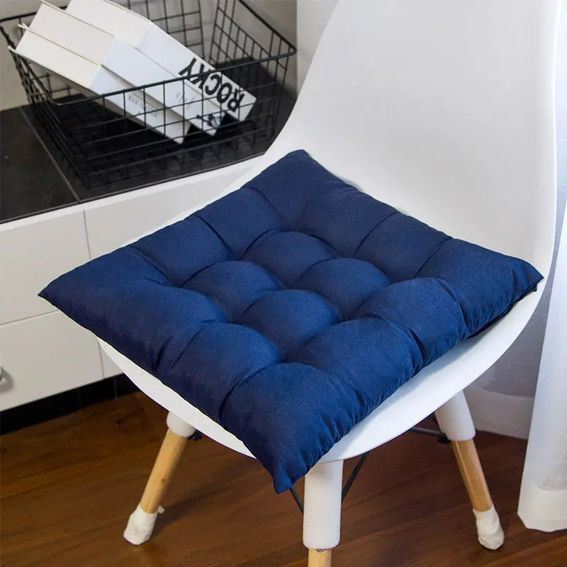 Chair Seat Cushion Covers Padded Cozy LUMINAIR Navy Blue-40x40 ordinary