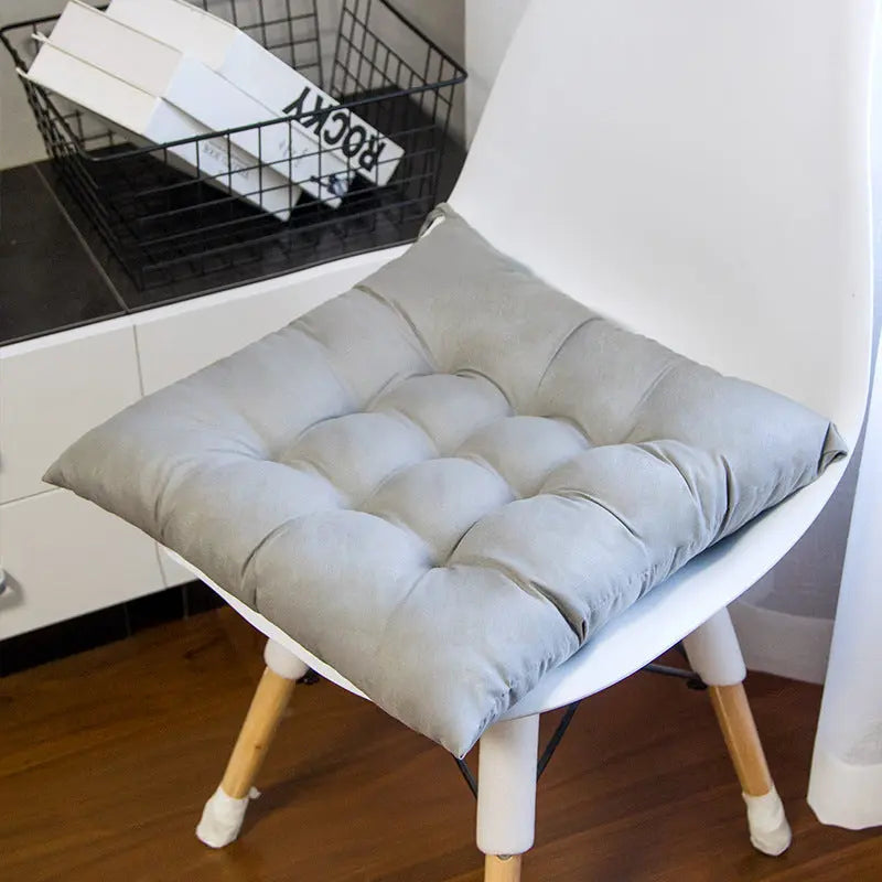 Chair Seat Cushion Covers Padded Cozy LUMINAIR Silver grey-40x40 ordinary