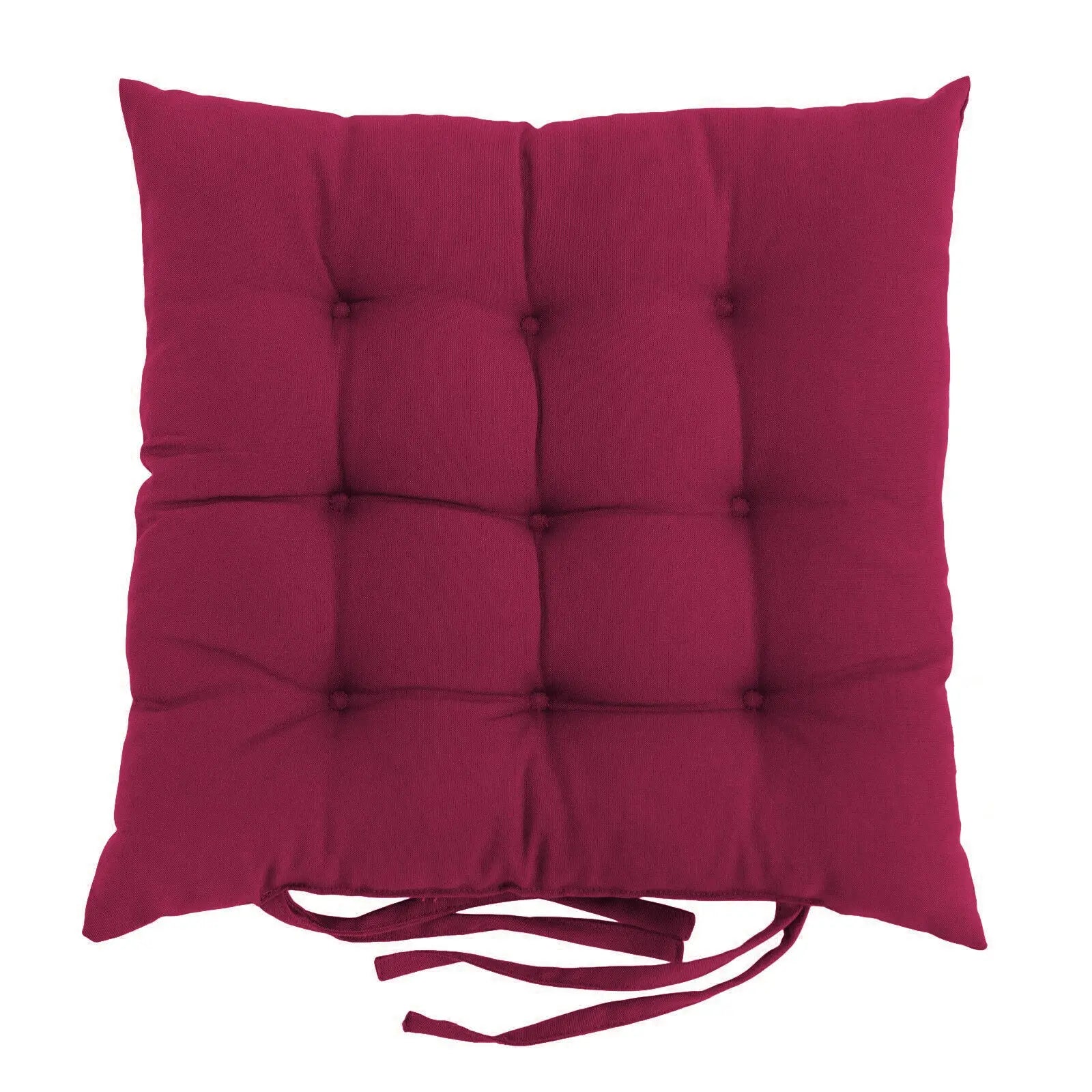 Chair Seat Cushion Covers Padded Cozy LUMINAIR Wine Red-40x40