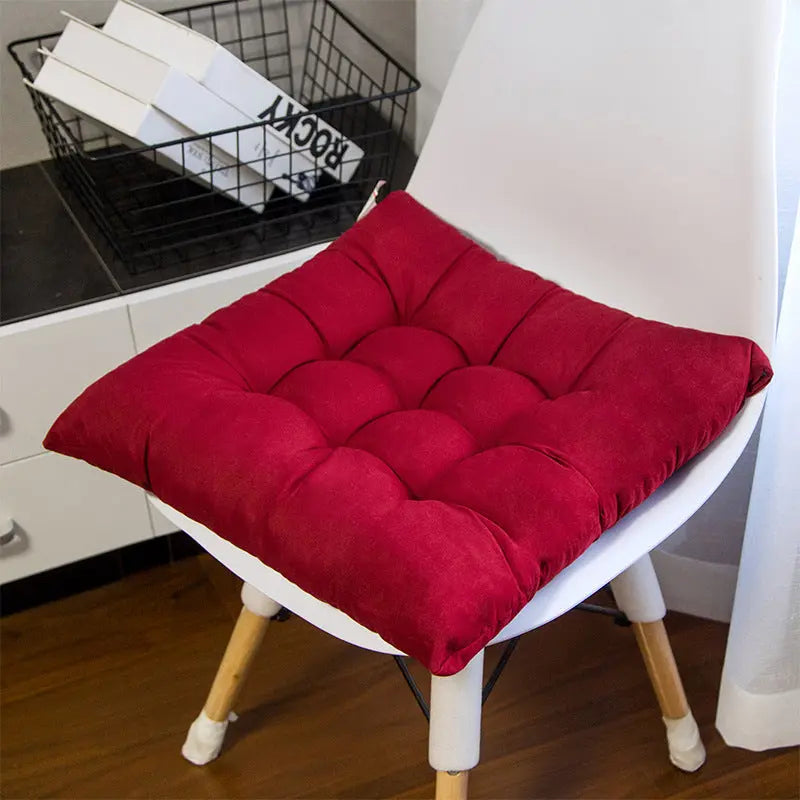 Chair Seat Cushion Covers Padded Cozy LUMINAIR Wine Red-40x40 ordinary