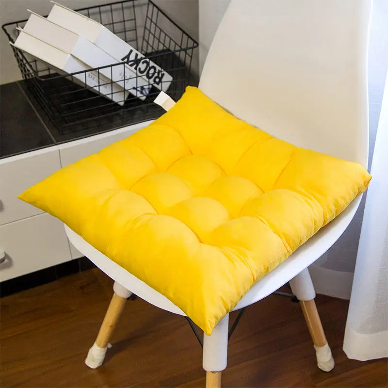 Chair Seat Cushion Covers Padded Cozy LUMINAIR Yellow-40x40 ordinary