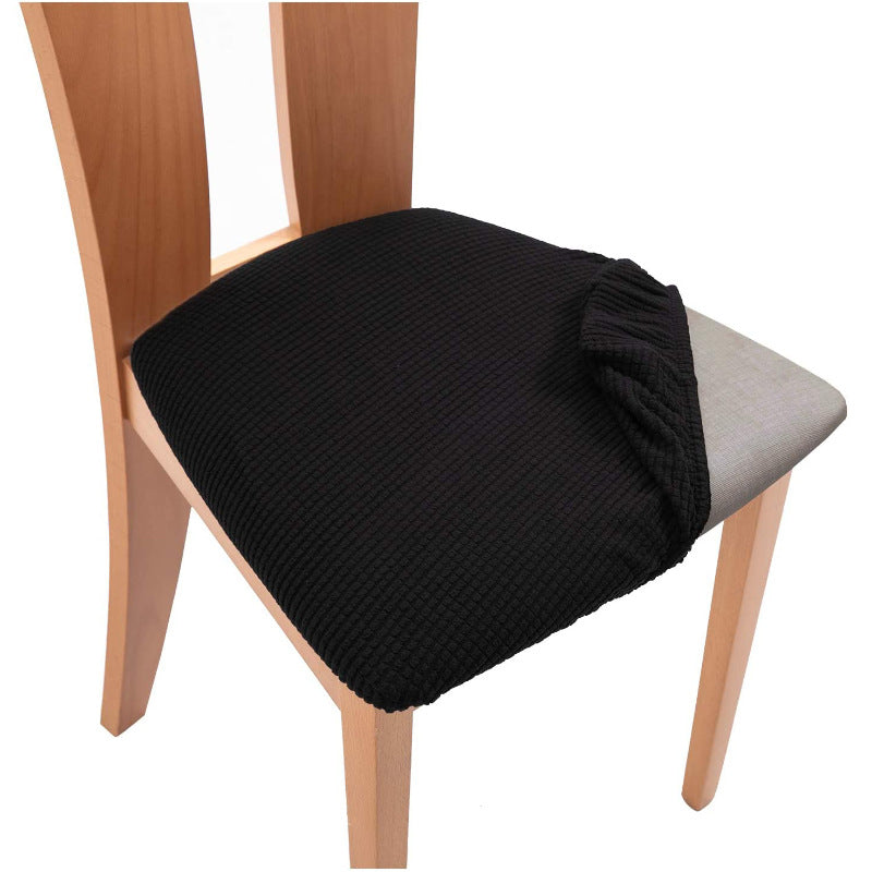 Chair Seat Cushion Covers Stretch-Fit Velura Black