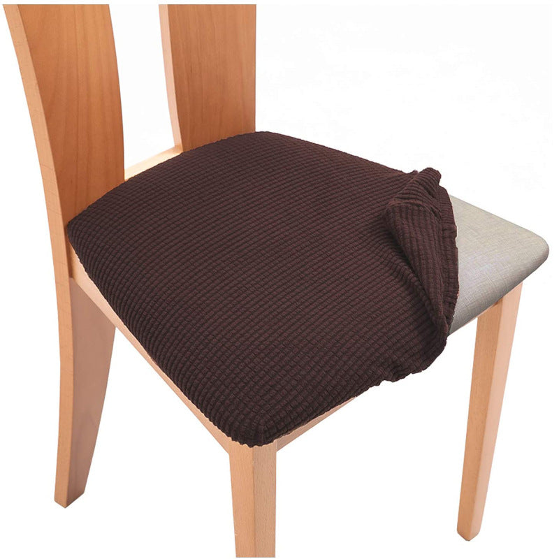 Chair Seat Cushion Covers Stretch-Fit Velura Dark brown
