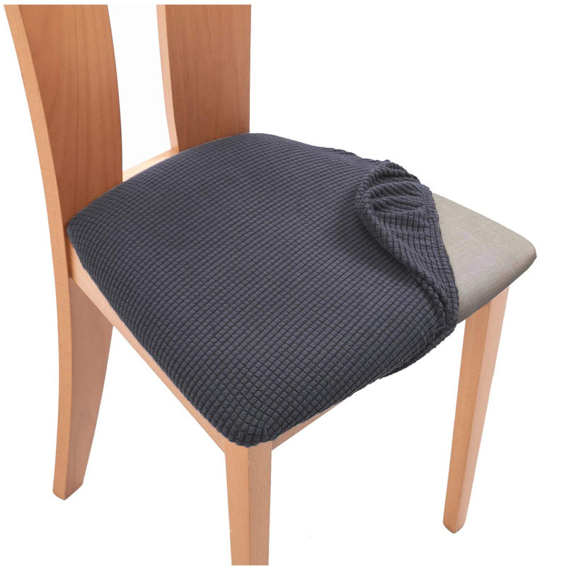 Chair Seat Cushion Covers Stretch-Fit Velura Dark gray