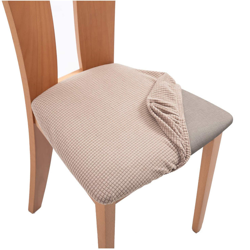 Chair Seat Cushion Covers Stretch-Fit Velura Khaki