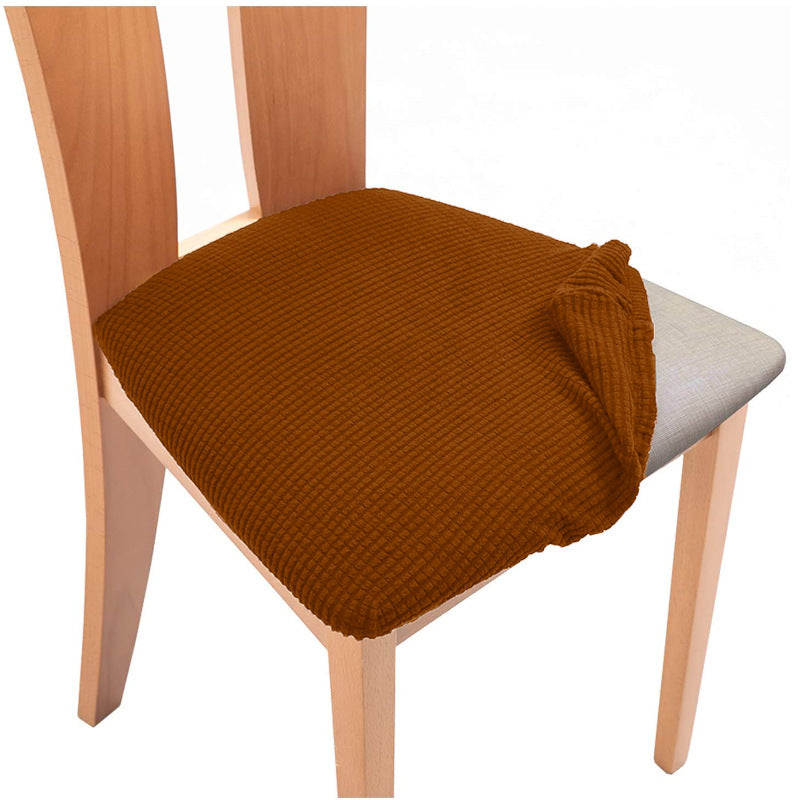 Chair Seat Cushion Covers Stretch-Fit Velura Light Brown