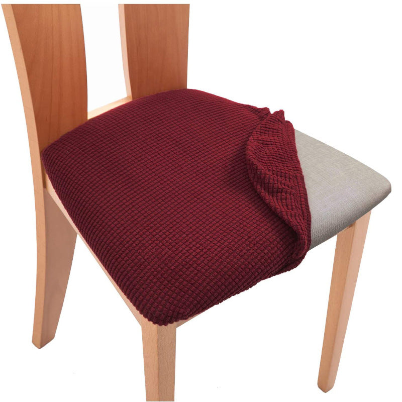 Chair Seat Cushion Covers Stretch-Fit Velura Red wine