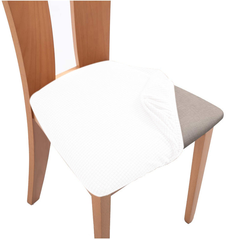 Chair Seat Cushion Covers Stretch-Fit Velura White