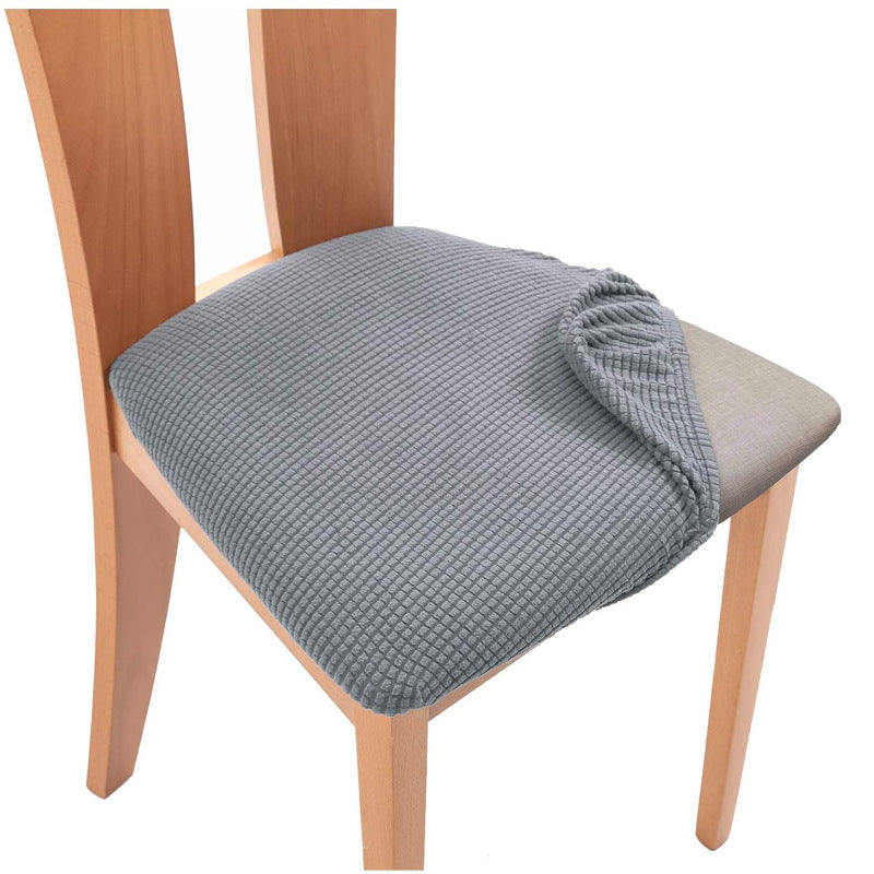 Chair Seat Cushion Covers Stretch-Fit Velura Light Grey