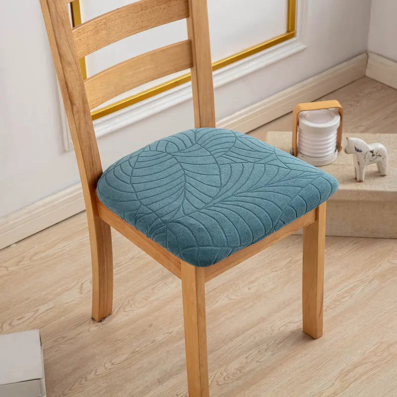 Chair Seat Cushion Covers Waterproof Jacquard LUMIERE Lake Blue-Chair Surface Less Than 53cm