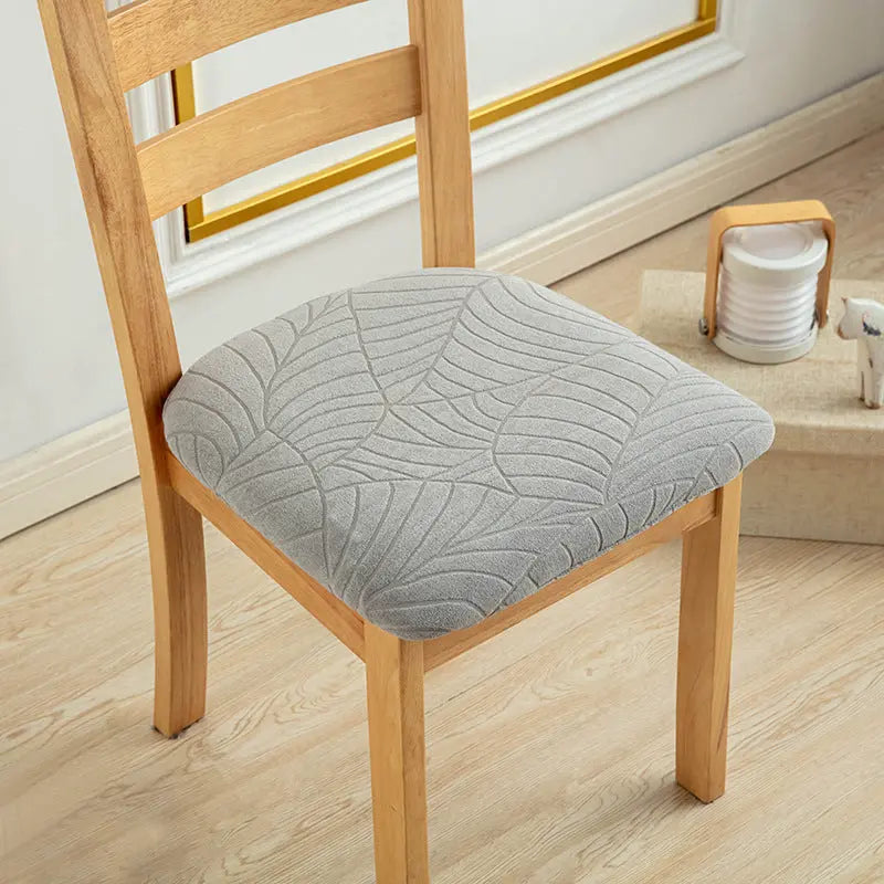 Chair Seat Cushion Covers Waterproof Jacquard LUMIERE Light Gray-Chair Surface Less Than 53cm