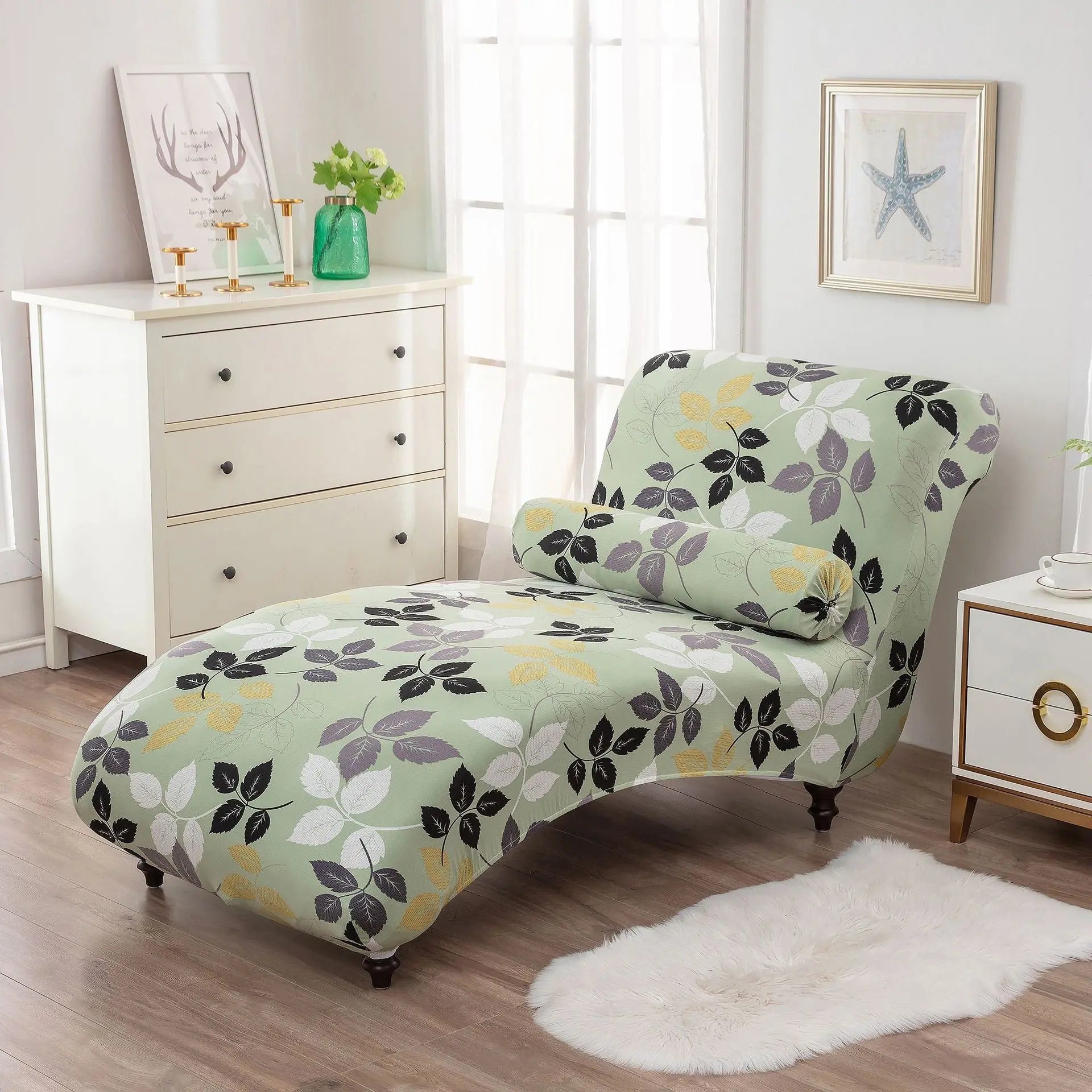 Chaise Lounge Slipcove Stretch Pet-Friendly CHARMÉA Aijia-1PCs Recliner Cover