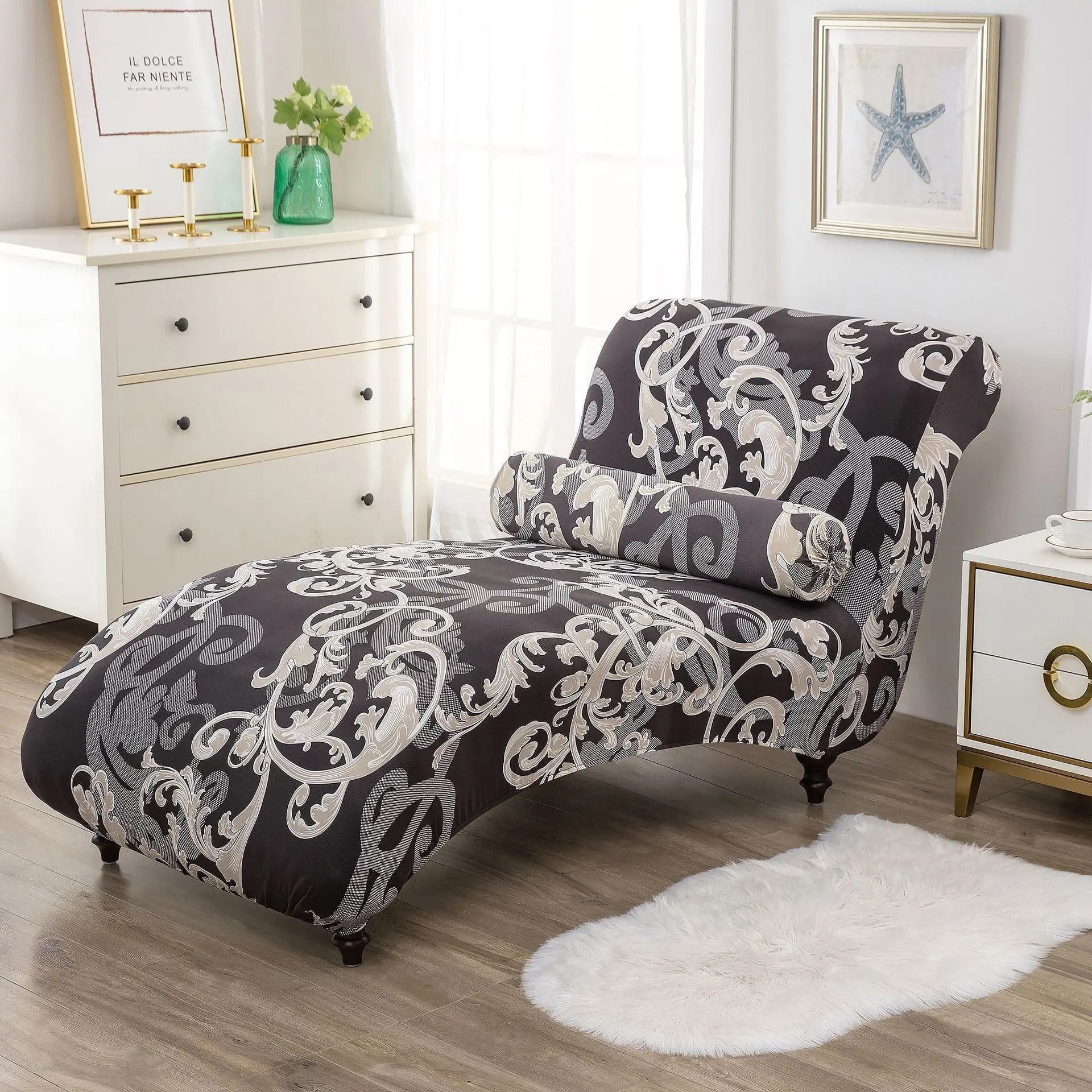 Chaise Lounge Slipcove Stretch Pet-Friendly CHARMÉA Royal-1PCs Recliner Cover