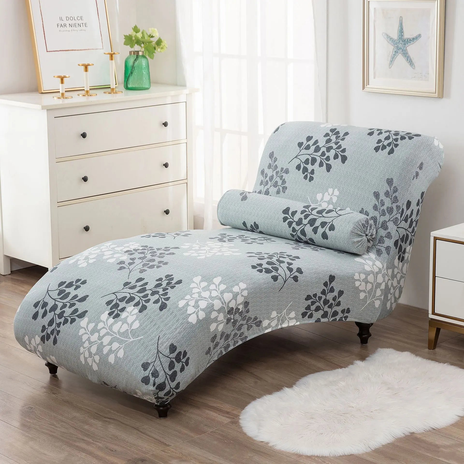 Chaise Lounge Slipcove Stretch Pet-Friendly CHARMÉA Ye Informed-2PCS Recliner Cover Pillowcase