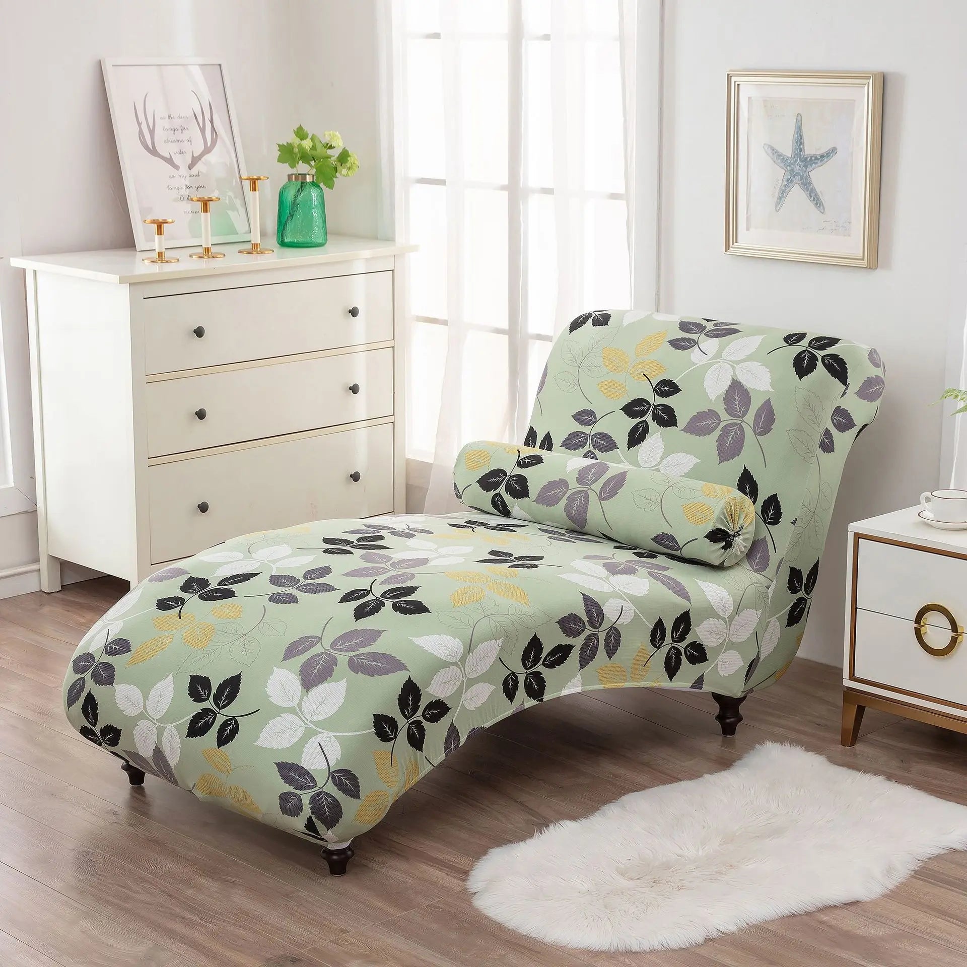 Chaise Lounge Slipcove Stretch Pet-Friendly LUMIELA Aijia-1PCs Recliner Cover