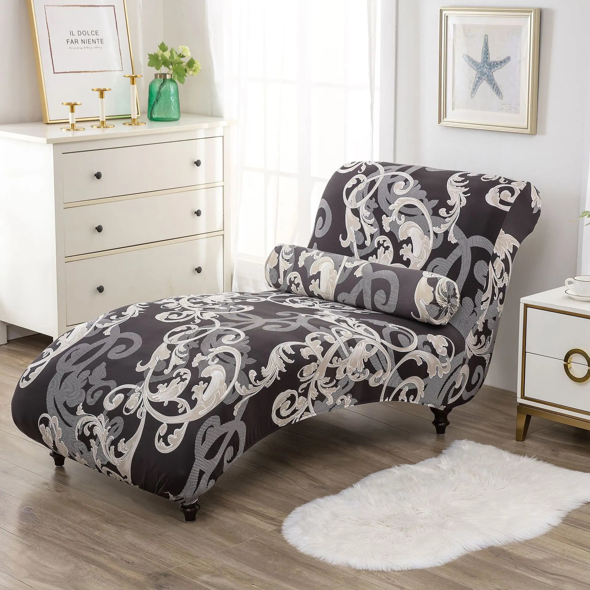 Chaise Lounge Slipcove Stretch Pet-Friendly LUMIELA Royal-1PCs Recliner Cover