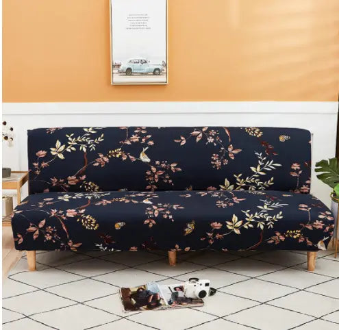 Click Clack Sofa Cover Stretch Brushed LUNÉA Golden branches and jade leave-190or210cm