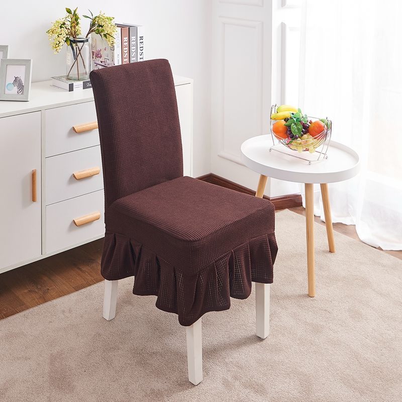Conference Chair Cover Stretch-Fit CELINE Dark coffee